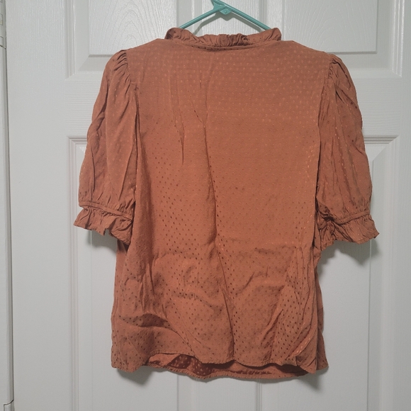 Draper James RSVP  Tie Neck Dot Jacquard Blouse Size L - Picture 8 of 12